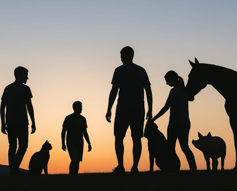 Tiergestützte Kinder- und Jugendhilfe Kinder, Jugendliche, Fachkräfte und Tiere auf dem Ponyhof bei gemeinsamer Begegnung und tiergestützter pädagogischer Arbeit.